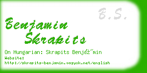 benjamin skrapits business card